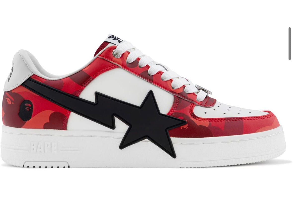 A Bathing Ape Bape Sta Low OS #1 Color Camo Red White