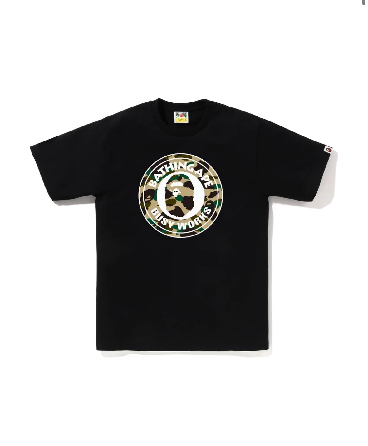 BAPE 1st Camo Busy Works Tee Black/Yellow
